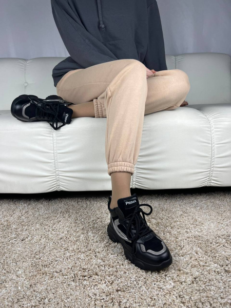 Кроссовки женские демис <Y2638= ч/замша+эко>