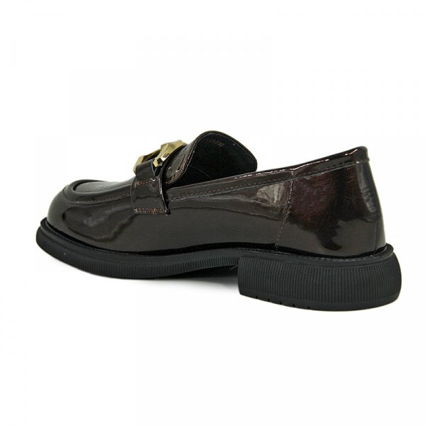 Лоферы женские <22W7-33-510= кор/нат лак>