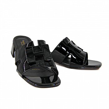 Сабо женские <233-2-H/5-0/6= чер/нат ла>