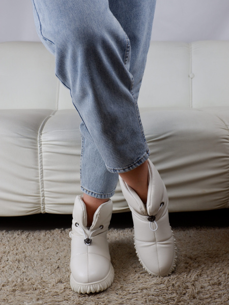 Дутыши женские зимние <J2388-2 беж/эко к>