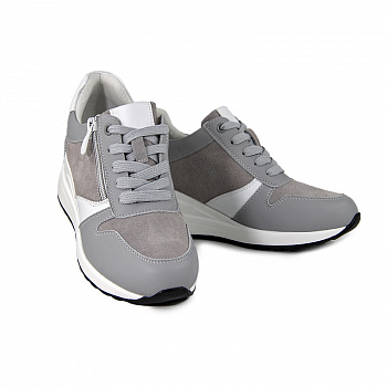 Кроссовки женские <K231-R-BR-04-C=серы/з+к>