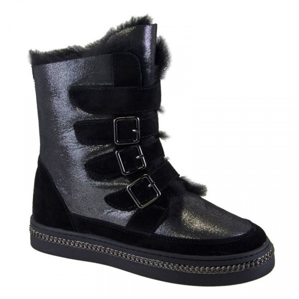 Ботинки женские зимние <DF3210-1-2QM сереб/з>