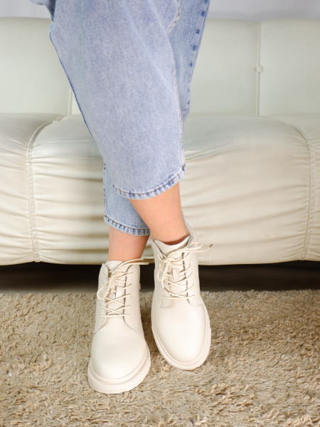 Ботинки женские демис <EH288-014 беж/к>