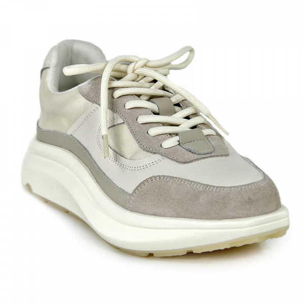 Кроссовки женские <198-36M= беж/з+к+т>