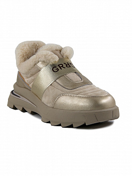 Кроссовки женские зимние <QS593-D206-2M беж/к+з>