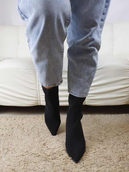 Ботильоны женские демис <HX2307-1-1 ч/тек>