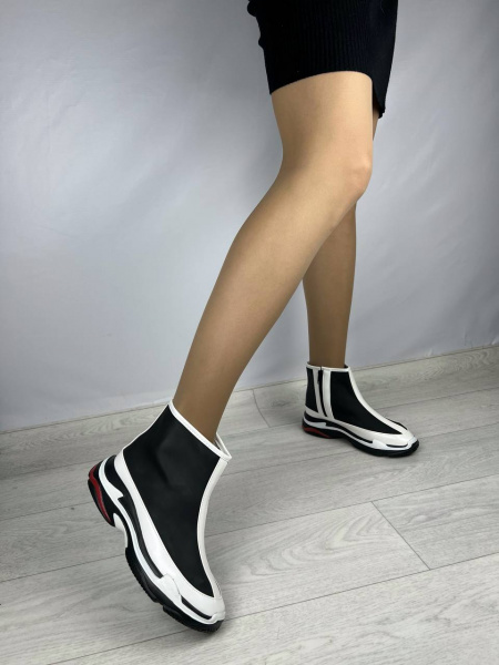 Ботинки женские демис <419-11-04 чер/эко к+силик>