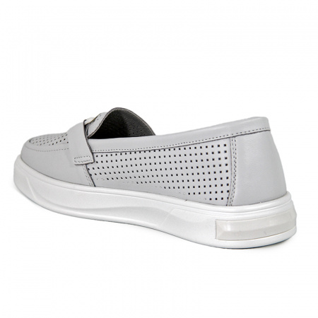 Слипоны женские лето <12F5-47-122= бел/к>