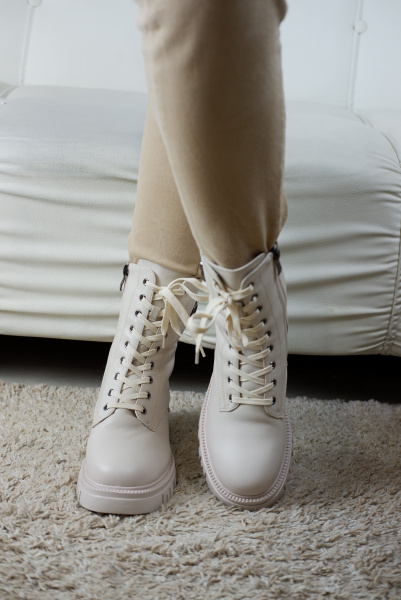 Ботинки женские зимние <PAK2393-F413YM= беж/к>