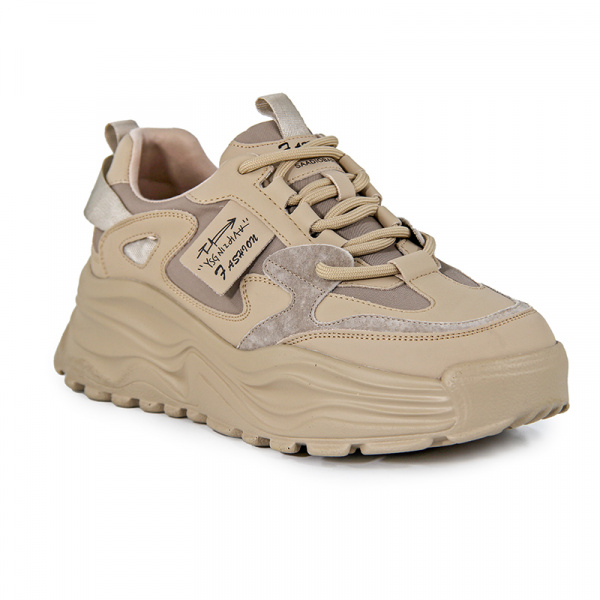 Кроссовки женские лето <C2599-1= беж/эко к+т>