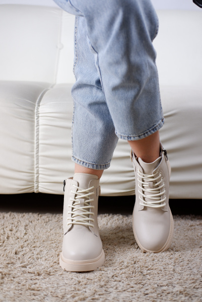 Ботинки женские зимние <22R6-31-120Z= беж/к>