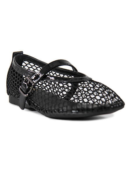 Туфли женские лето <K333-13-1 черный/тек>