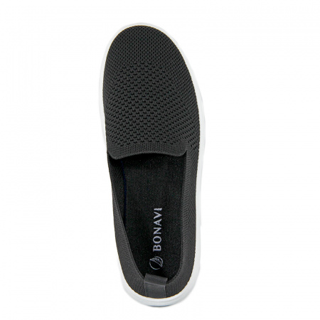 Слипоны женские лето <31W29-1-011 чер/тек>