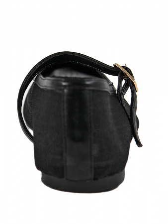 Балетки женские <EL-008-black черный/тек>