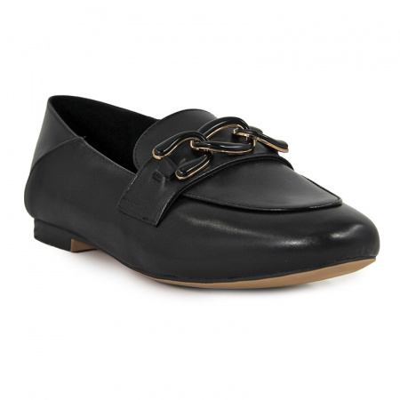 Лоферы женские <04-6-H= черный/к>