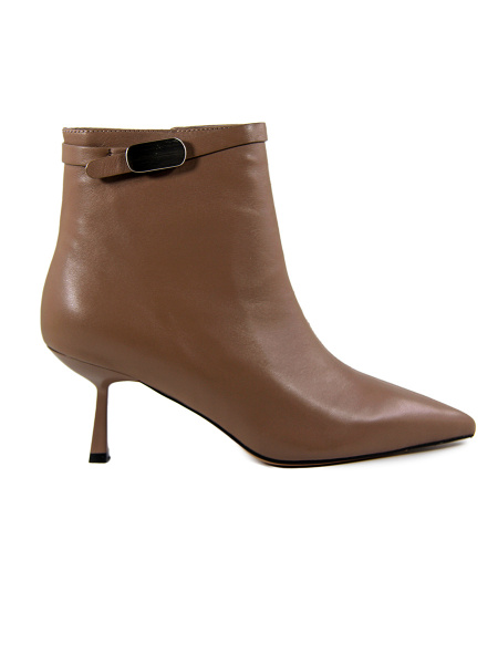 Ботильоны женские демис <S8-259-1-2  темно-беж/к>