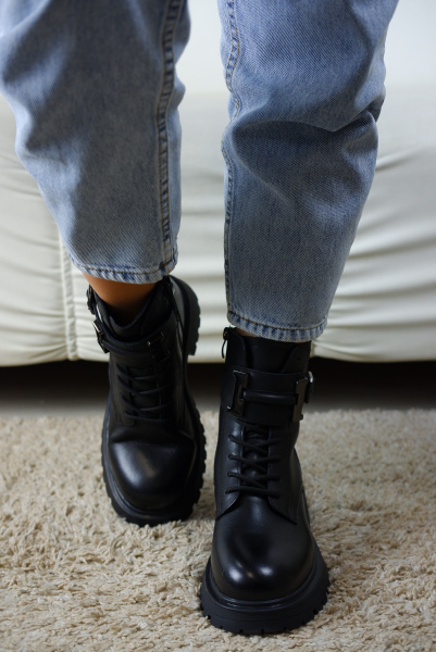 Ботинки женские демис <A1166-1Z  ч/к>