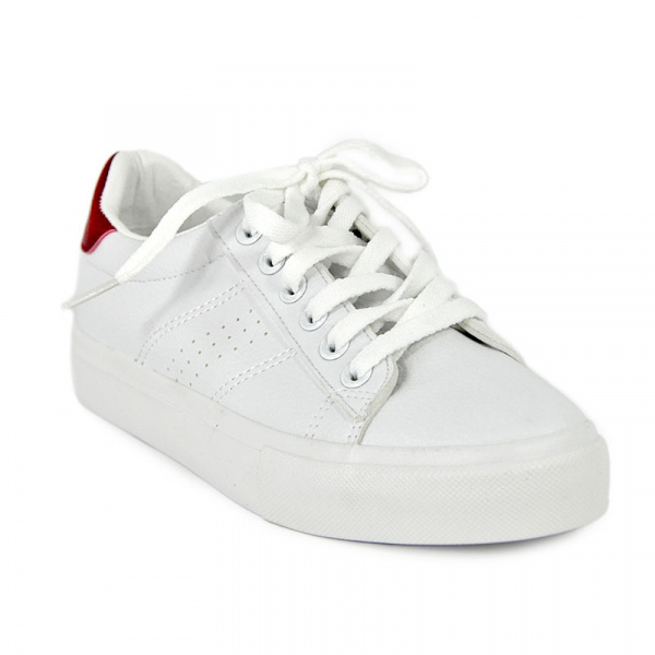 Кеды женские лето <6030= белый+борд/эко к>