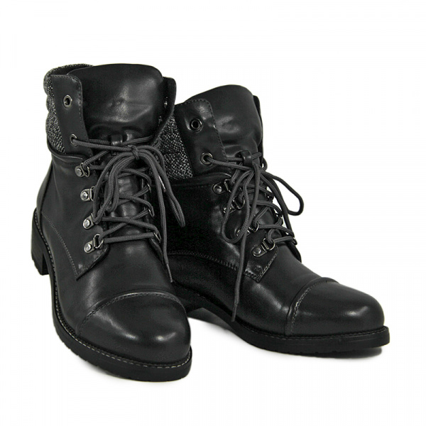 Ботинки женские демис <416-13-05 чер/эк кож>