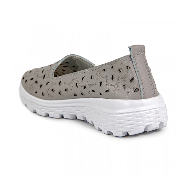 Слипоны женские <12F17-2-012= серы/к>