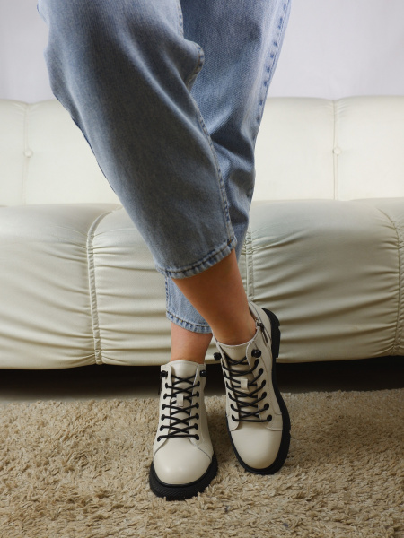 Ботинки женские демис <EH292-011 беж/к>