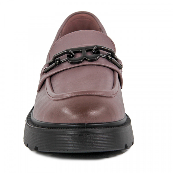 Лоферы женские <12R3-46-114-1= серо-роз/к>