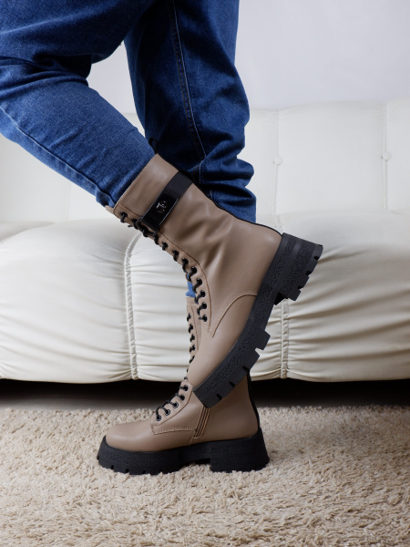 Ботинки женские зимние <U433-031 беж/к>