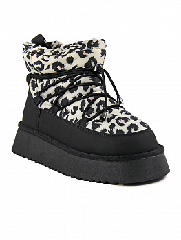 Дутыши женские зимние <LF80562-2 беж+чер/тек>