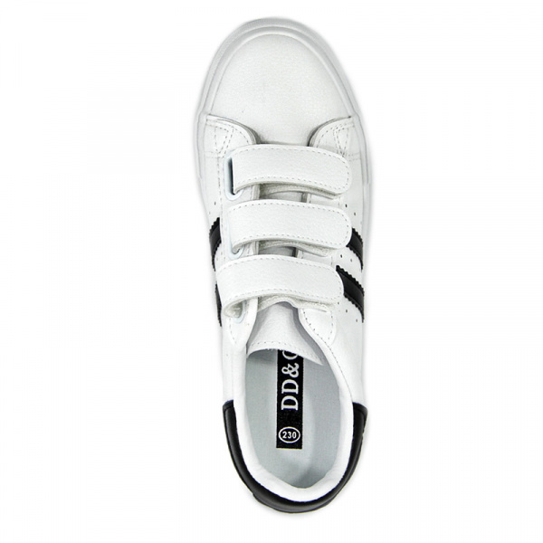 Кеды женские лето <6708= бел+чер/эко к>