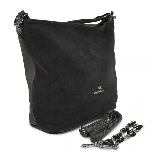 Сумка женская  <3058-80A серы/замша+эко к>