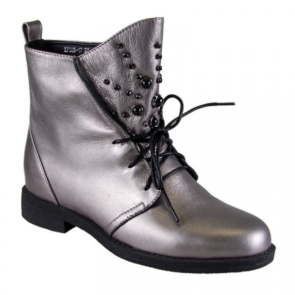 Ботинки женские демис <XF003-17 сереб(gun)/к>