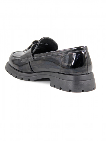 Лоферы женские <RH158-011 ч/нат лак к>