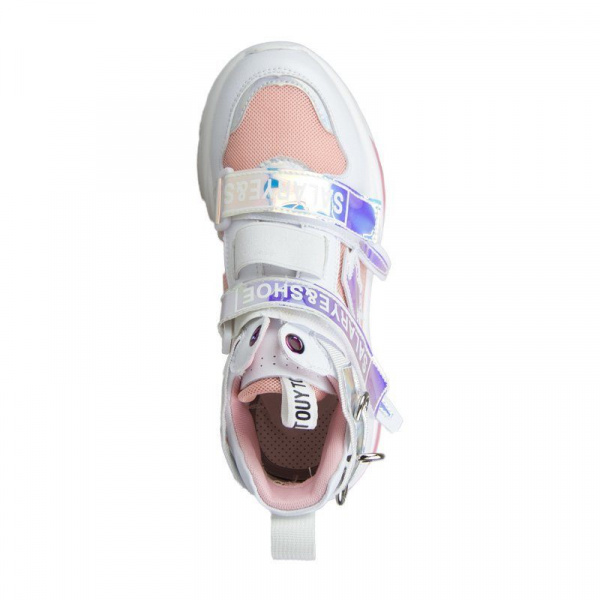 Кроссовки женские <A001 бел+роз/эко к+тек>