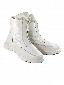 Дутыши женские зимние <NU577-012 бел/тек+эко>