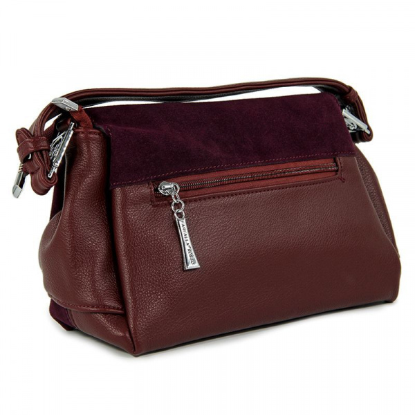 Сумка женская  <3382-80A борд/замша+эко к>