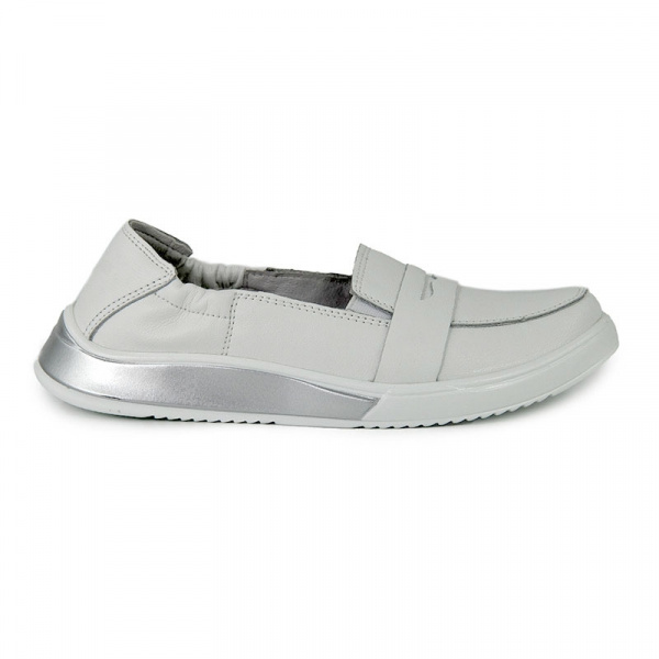 Мокасины женские лето <K221-R-LG-14-B= белый/к>