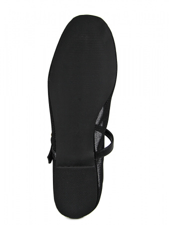 Балетки женские <EL-008-black черный/тек>