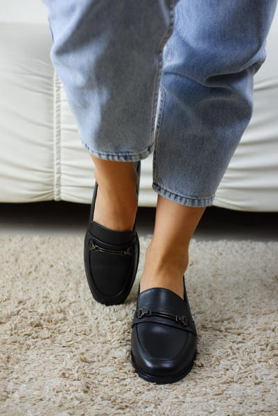 Лоферы женские <GC114-010 ч/к>