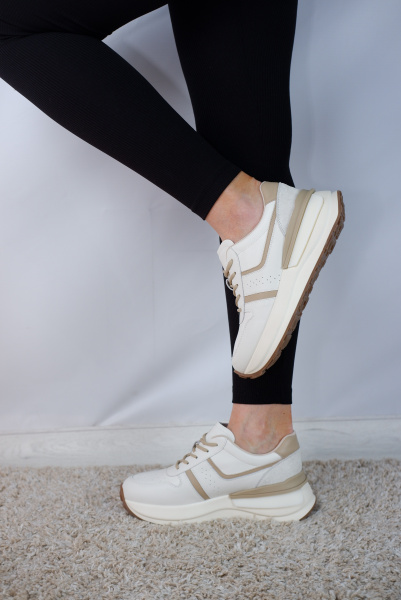 Кроссовки женские лето <K-YD-80707-3-70= беж/к>