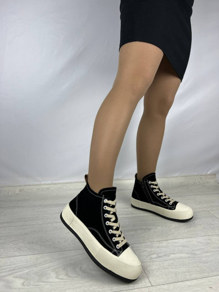 Кеды женские зимние <HY007M-1A-H= ч/з>