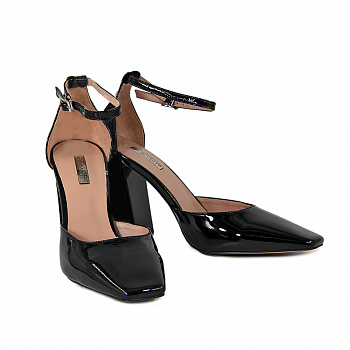 Туфли женские лето <88573B4-YP= ч/нат лак к>