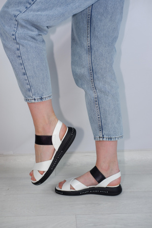 Сандалии женские <T143-010= бел/эко к>