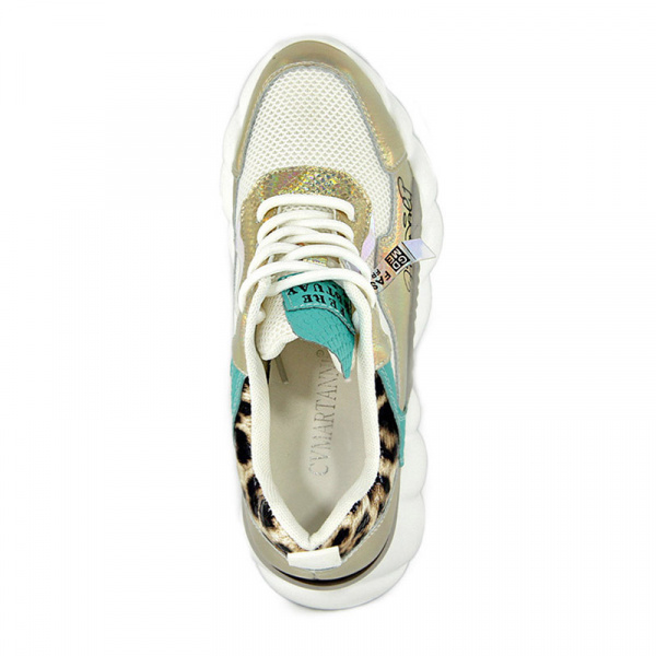 Кроссовки женские <41-174 зол+бел/к>