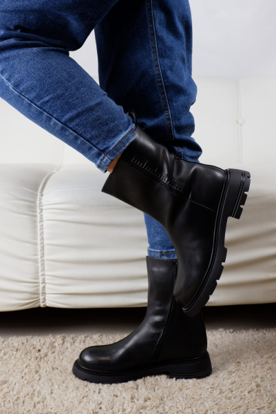 Полусапоги женские зимние <NMZM2816-1 ч/к>