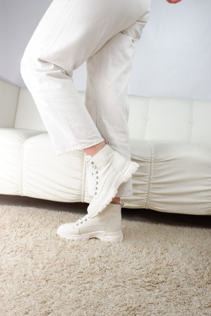 Кеды женские демис <T1816-1= бежевый/к>