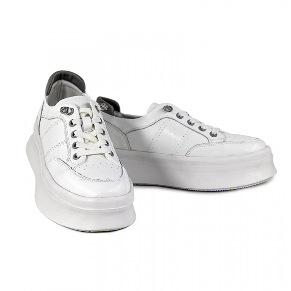 Кеды женские <E80083-1B= бел/к>