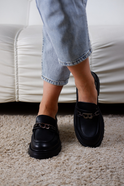 Лоферы женские <12R3-46-101-1= ч/к>