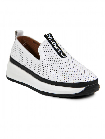 Слипоны женские лето <NU622-011 бел/к>