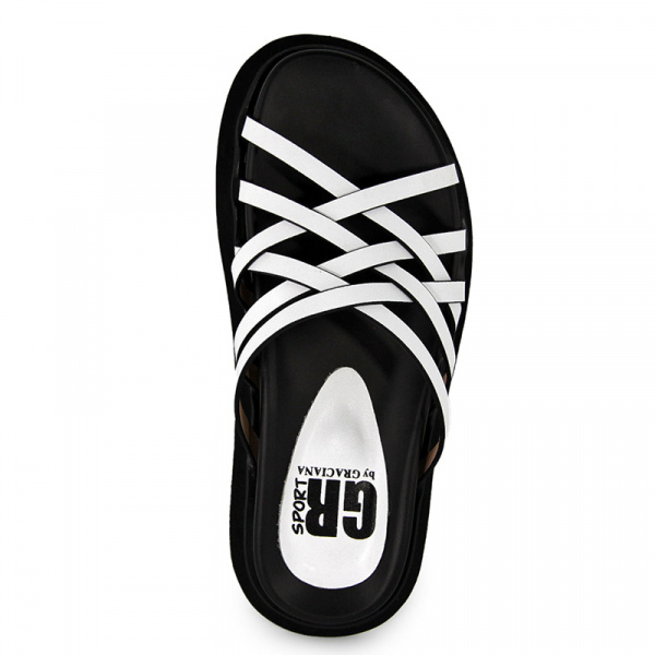 Сабо женские <QS128-F201-5= белый/к>