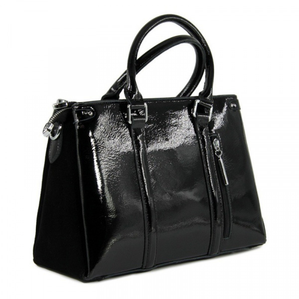 Сумка женская  <Y9523 ч/иск лак к+з>